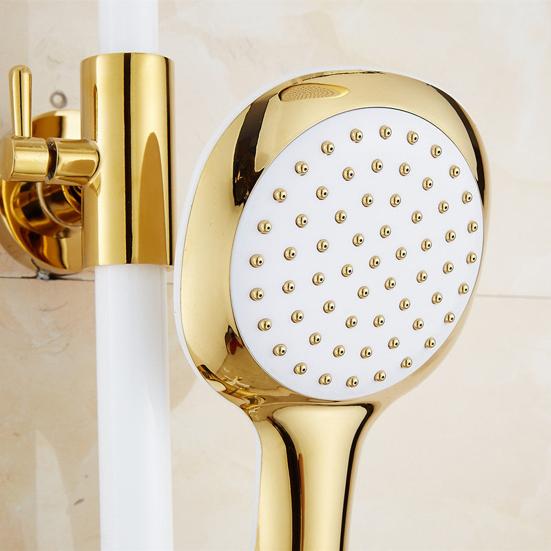Avtoit | Contemporary Shower Head Square Golden Bathroom Handheld Shower