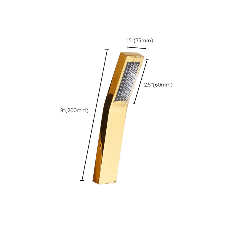 Avtoit | Contemporary Shower Head Square Golden Bathroom Handheld Shower