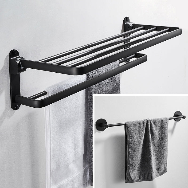 Avtoit | Modern Bathroom Hardware Set Matte Black Metal Bathroom Accessories Set Rustproof