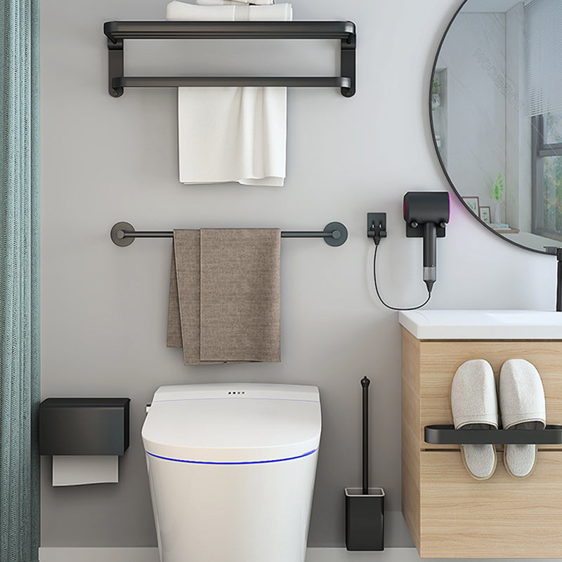 Avtoit | Modern Bathroom Hardware Set Matte Black Metal Bathroom Accessories Set Rustproof