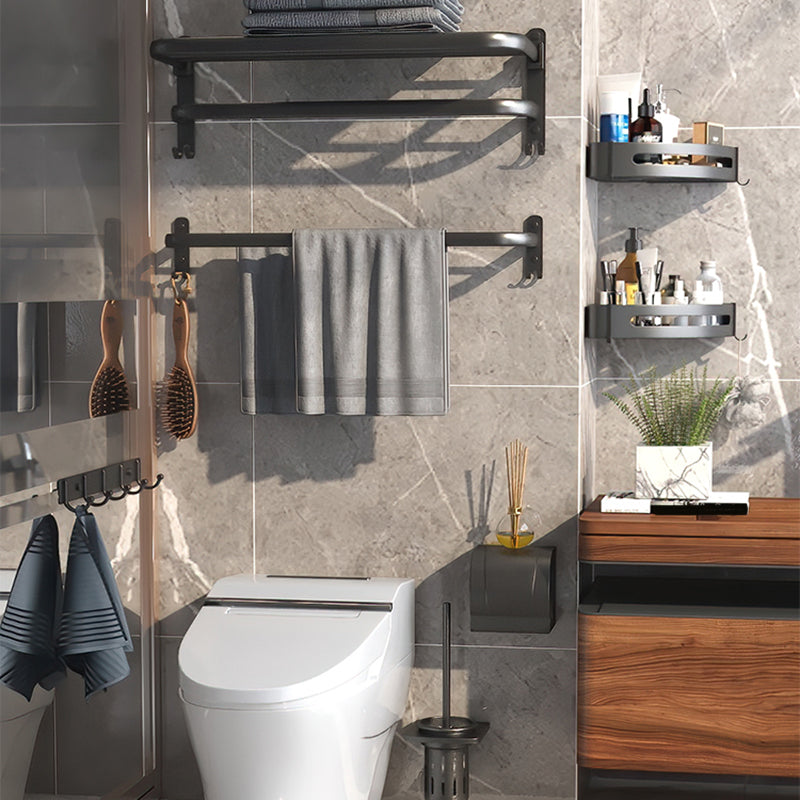 Avtoit | Modern Bathroom Hardware Set Matte Black Metal Bathroom Accessories Kit