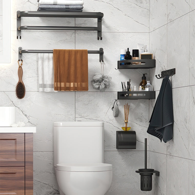 Avtoit | Modern Bathroom Hardware Set Matte Black Metal Bathroom Accessory Kit