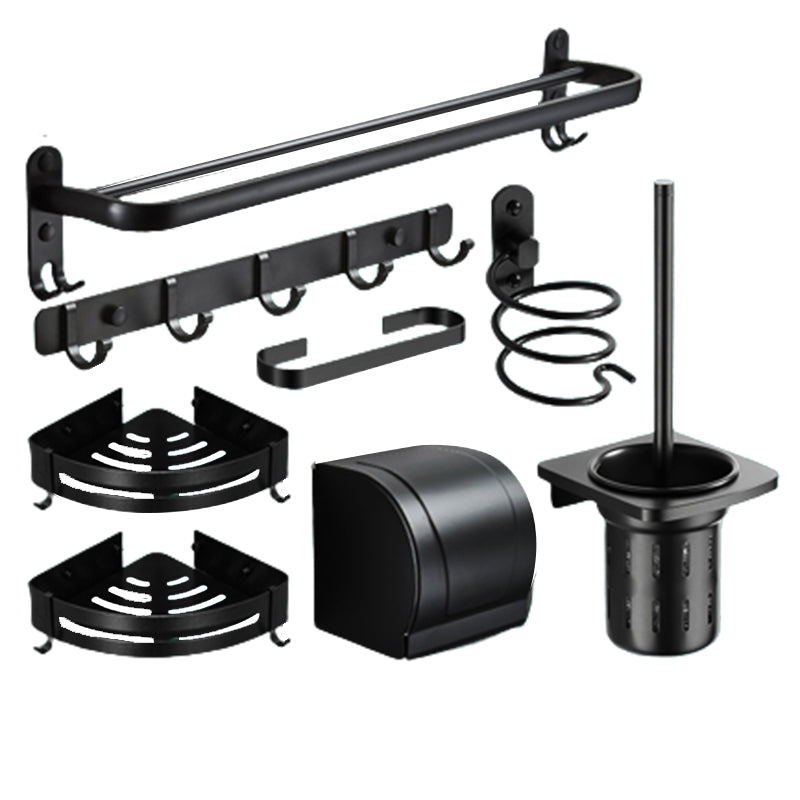 Avtoit | Modern Bathroom Hardware Set Matte Black Metal Bathroom Accessories Kit