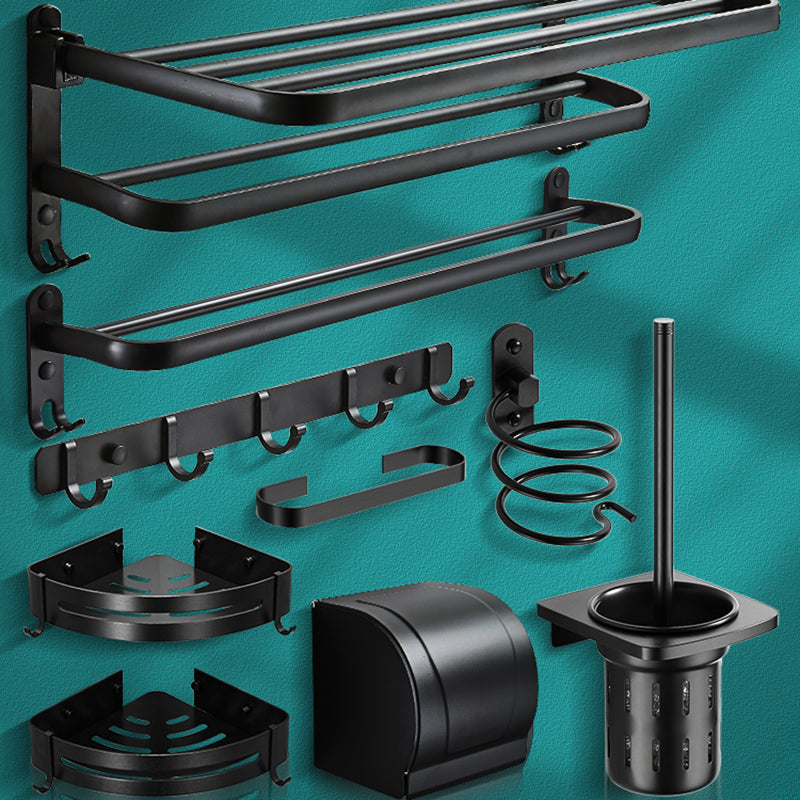 Avtoit | Modern Bathroom Hardware Set Matte Black Metal Bathroom Accessories Kit