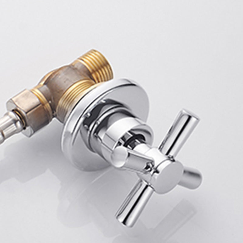 Avtoit | Modern Cross Handle Faucet Monochrome Wall Mounted Bathroom Faucet