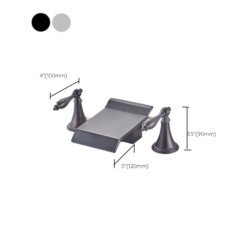 Avtoit | Traditional Roman Bathtub Faucet Set Copper Fixed Deck Mount with Handles