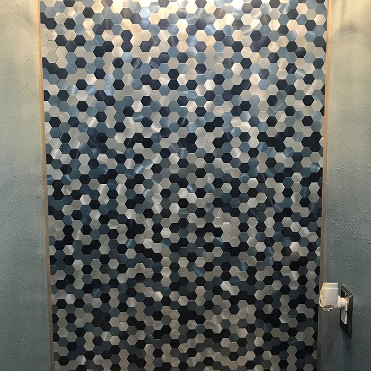 Avtoit | Modern Tile-Peel & Stick Metal Mosaic Tile Hexagon Peel & Stick Subway Tile
