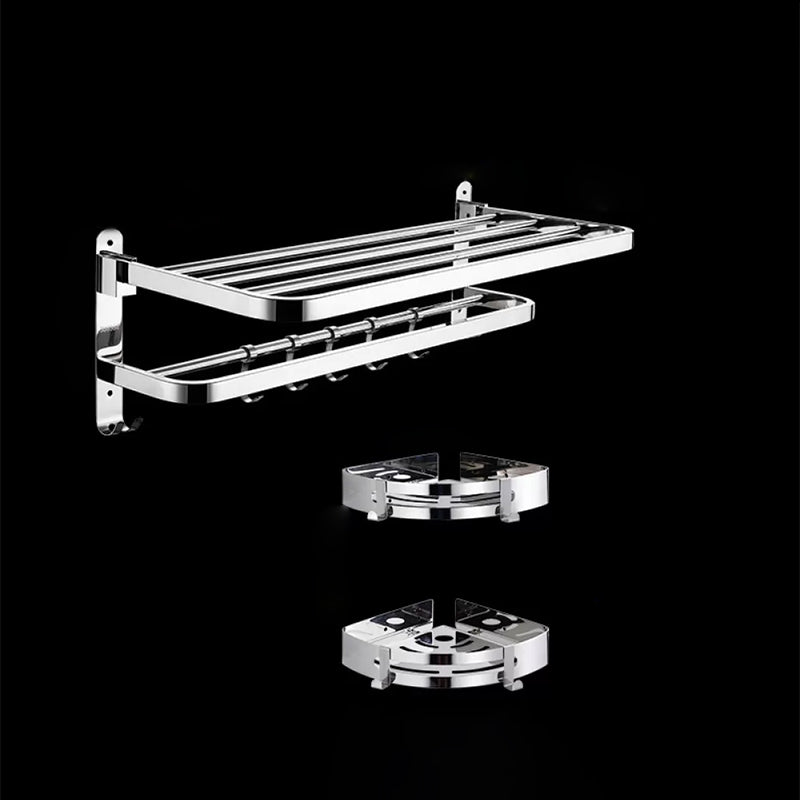 Avtoit | Modern Bathroom Accessory Set Silver Metal Bathroom Accessory