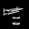 Avtoit | Modern Bathroom Accessory Set Silver Metal Bathroom Accessory