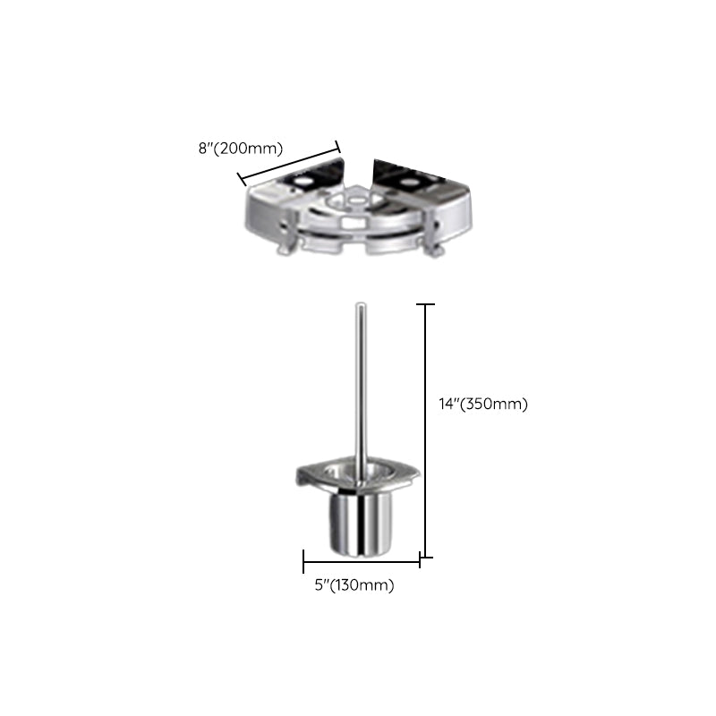 Avtoit | Modern Bathroom Accessory Set Silver Metal Bathroom Accessory