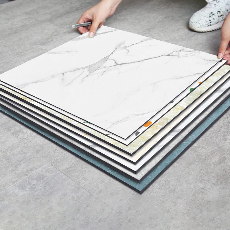 Avtoit | Modern PVC Peel and Stick Tile Floor Marble Look Mold Resistant Vinyl Tiles