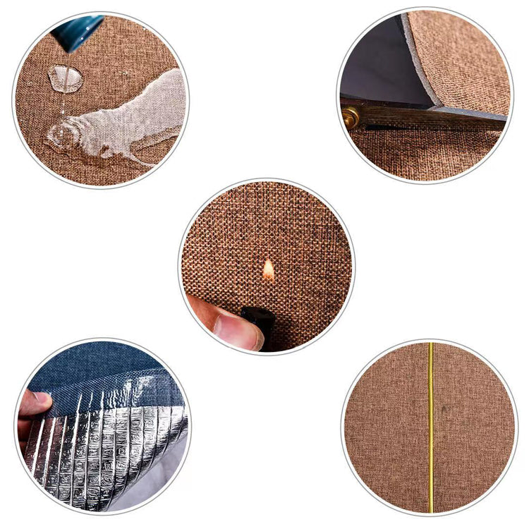 Avtoit | Modern Style Linen Wall Panel Living Room Removable Wall Covering