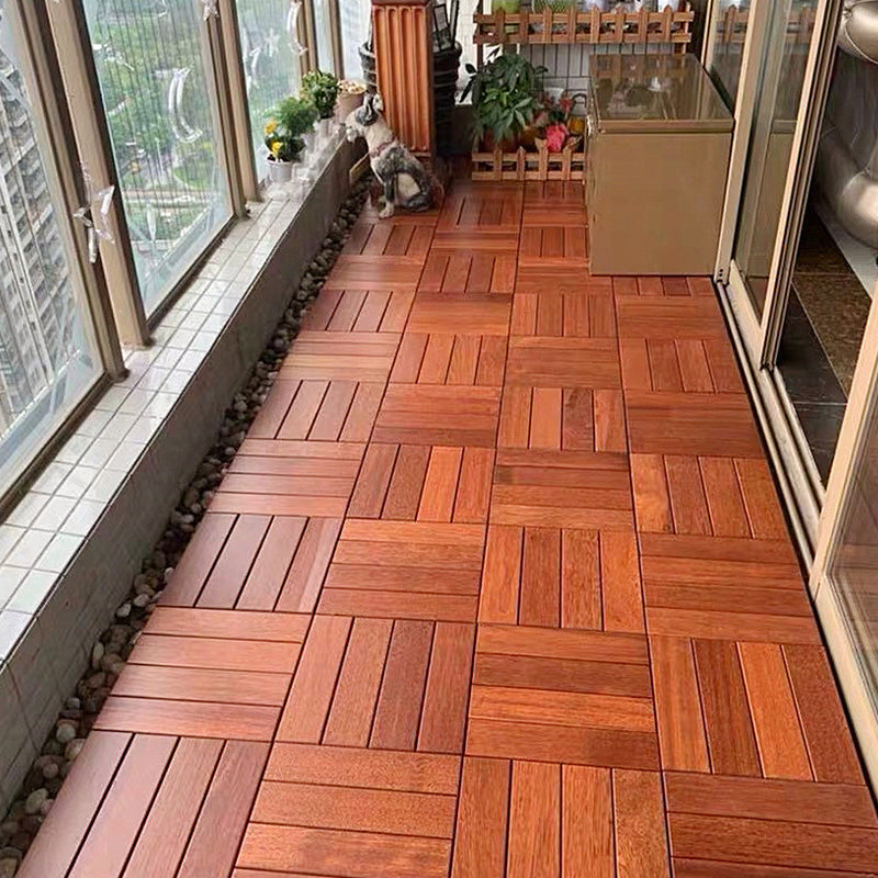 Avtoit | Modern Style Square Wood Floor Corrosion-Resistant Outdoor Wood Floor