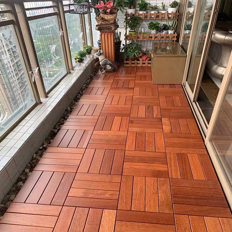 Avtoit | Modern Style Square Wood Floor Corrosion-Resistant Outdoor Wood Floor