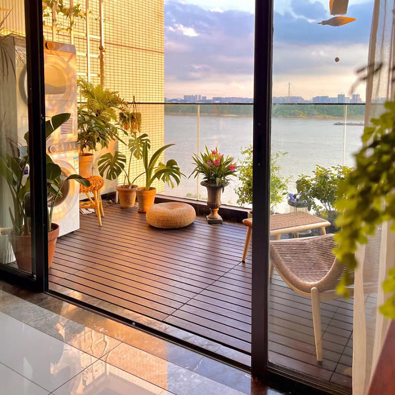 Avtoit | Modern Style Square Wood Floor Corrosion-Resistant Outdoor Wood Floor