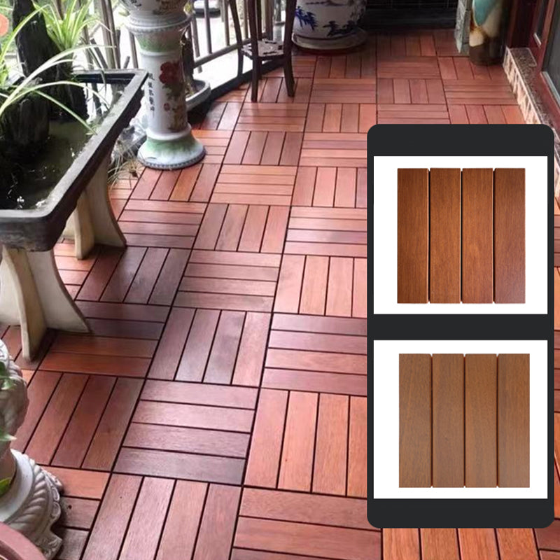 Avtoit | Modern Style Square Wood Floor Corrosion-Resistant Outdoor Wood Floor