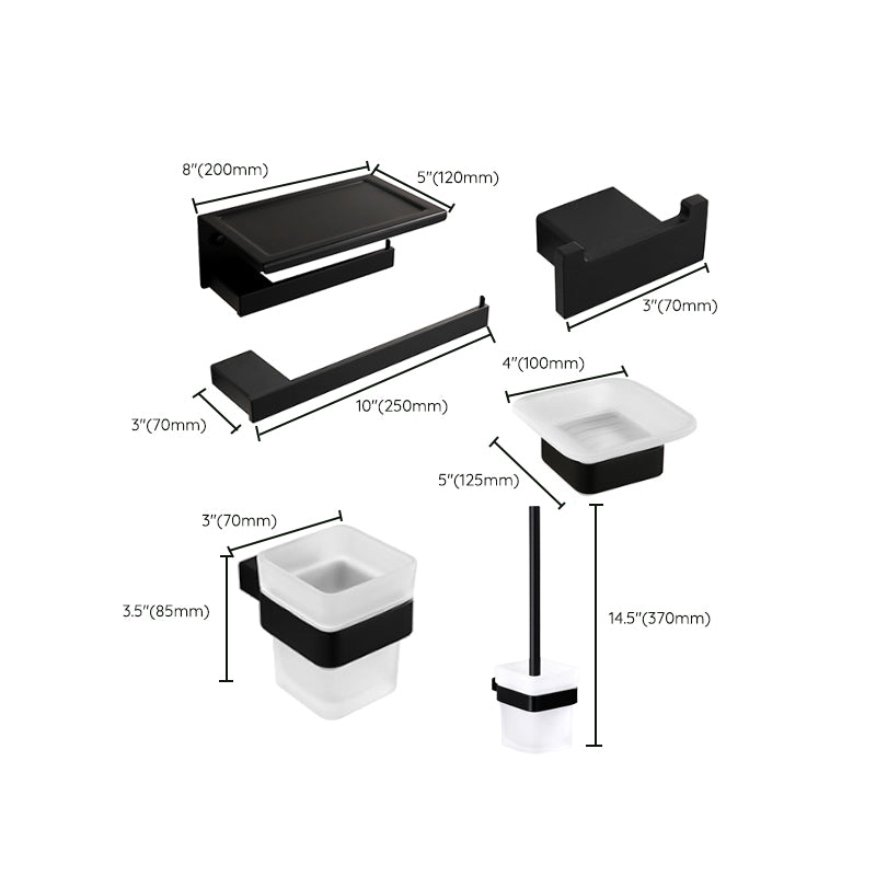 Avtoit | Traditional Bathroom Accessories Hardware Set in Black Metal