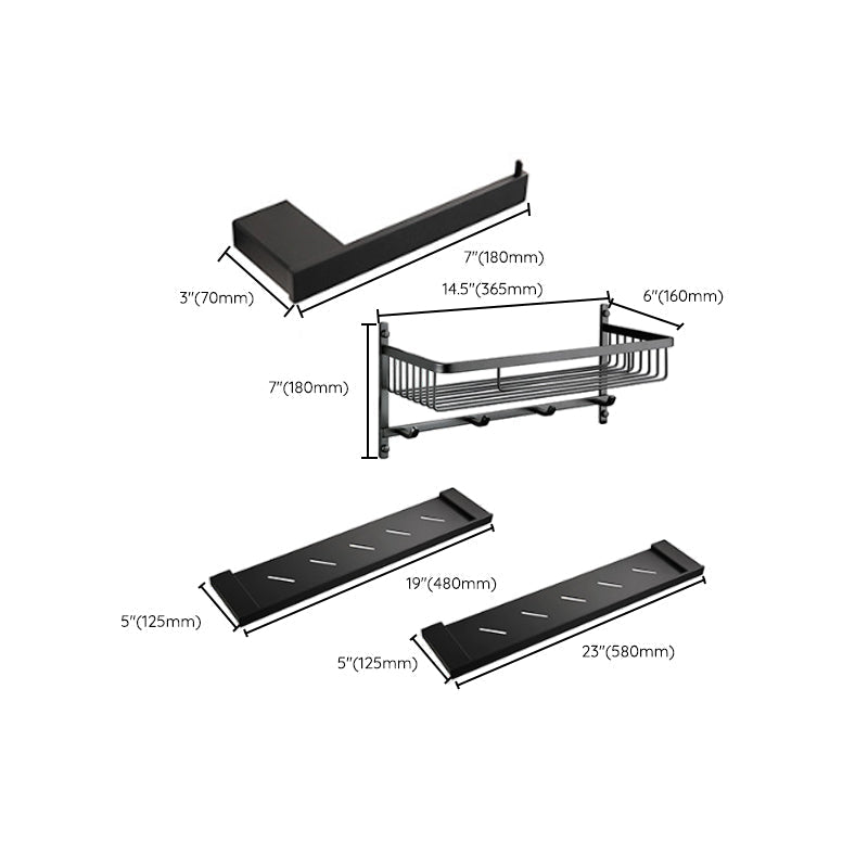 Avtoit | Traditional Bathroom Accessories Hardware Set in Black Metal