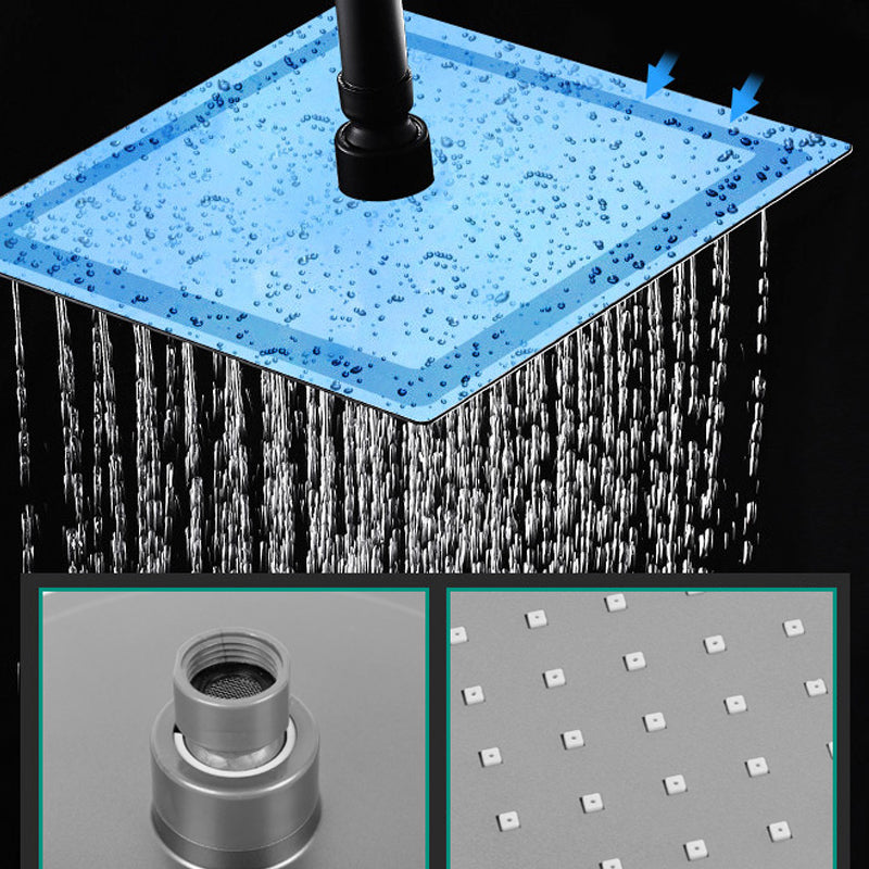 Avtoit | Rectangular Gray Showerhead Combo Standard Spray Pattern Showerhead