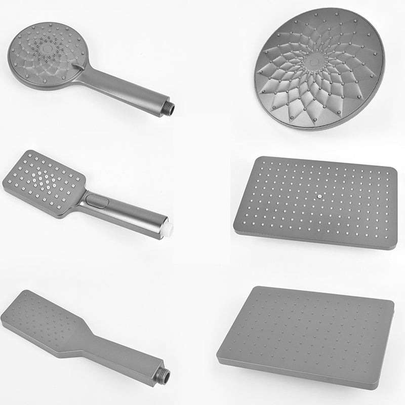 Avtoit | Rectangular Gray Showerhead Combo Standard Spray Pattern Showerhead