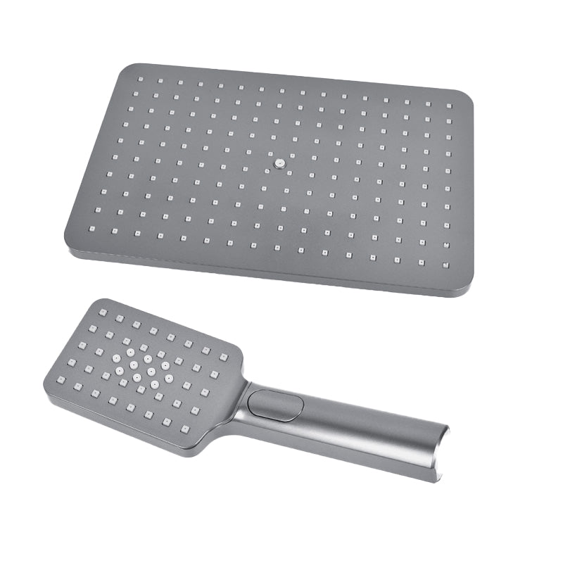 Avtoit | Rectangular Gray Showerhead Combo Standard Spray Pattern Showerhead