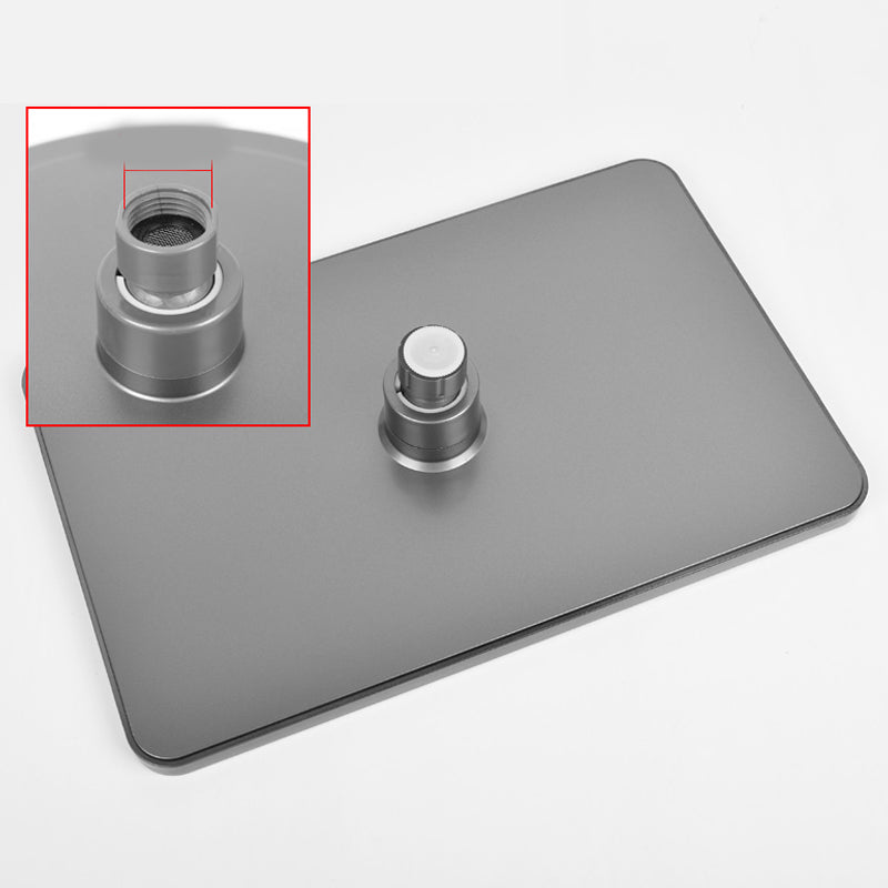 Avtoit | Rectangular Gray Showerhead Combo Standard Spray Pattern Showerhead