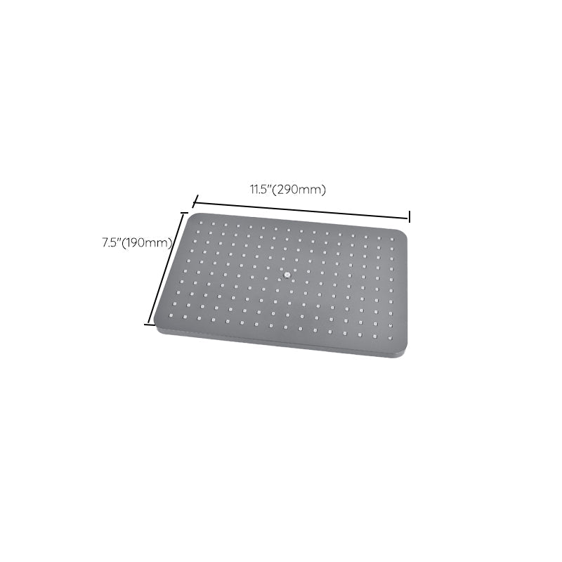 Avtoit | Rectangular Gray Showerhead Combo Standard Spray Pattern Showerhead