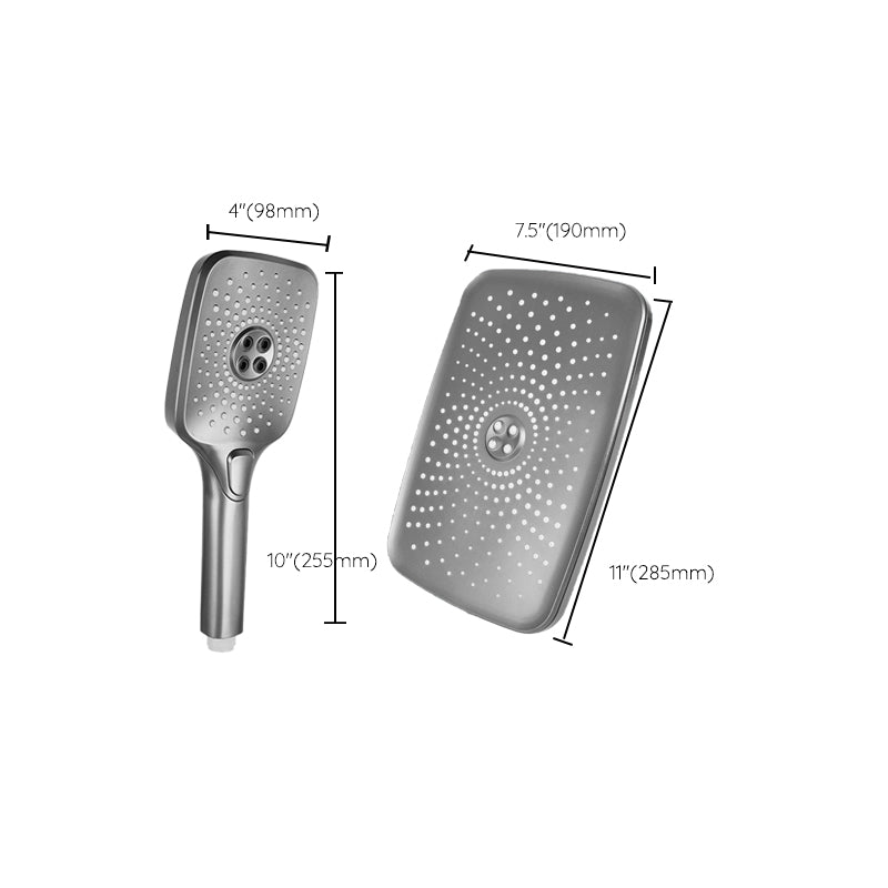 Avtoit | Modern Gray Showerhead Combo Standard Spray Pattern Rectangular Large Showerhead