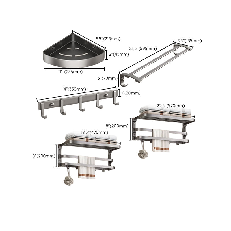 Avtoit | Traditional bathroom accessory as a single piece or in a set in grey