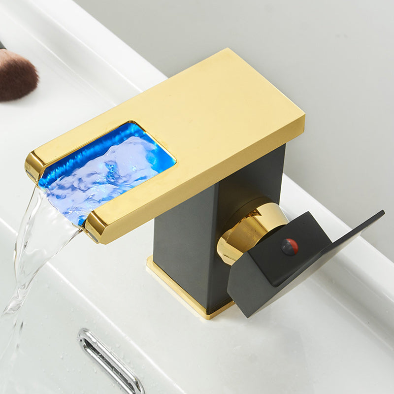 Avtoit | Modern Waterfall Spout Sink Faucet with LED Brass Sink Faucet