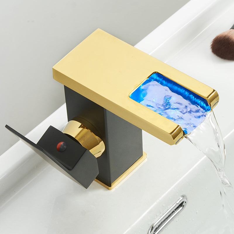 Avtoit | Modern Waterfall Spout Sink Faucet with LED Brass Sink Faucet