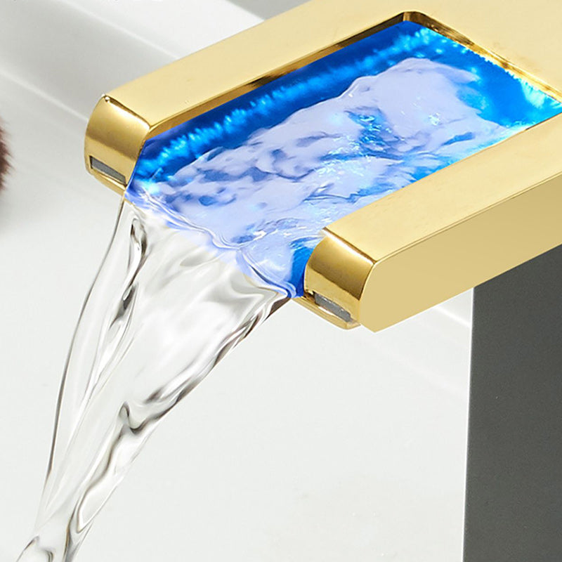 Avtoit | Modern Waterfall Spout Sink Faucet with LED Brass Sink Faucet
