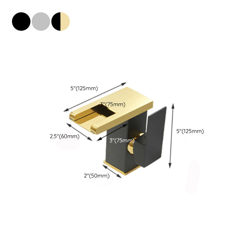 Avtoit | Modern Waterfall Spout Sink Faucet with LED Brass Sink Faucet