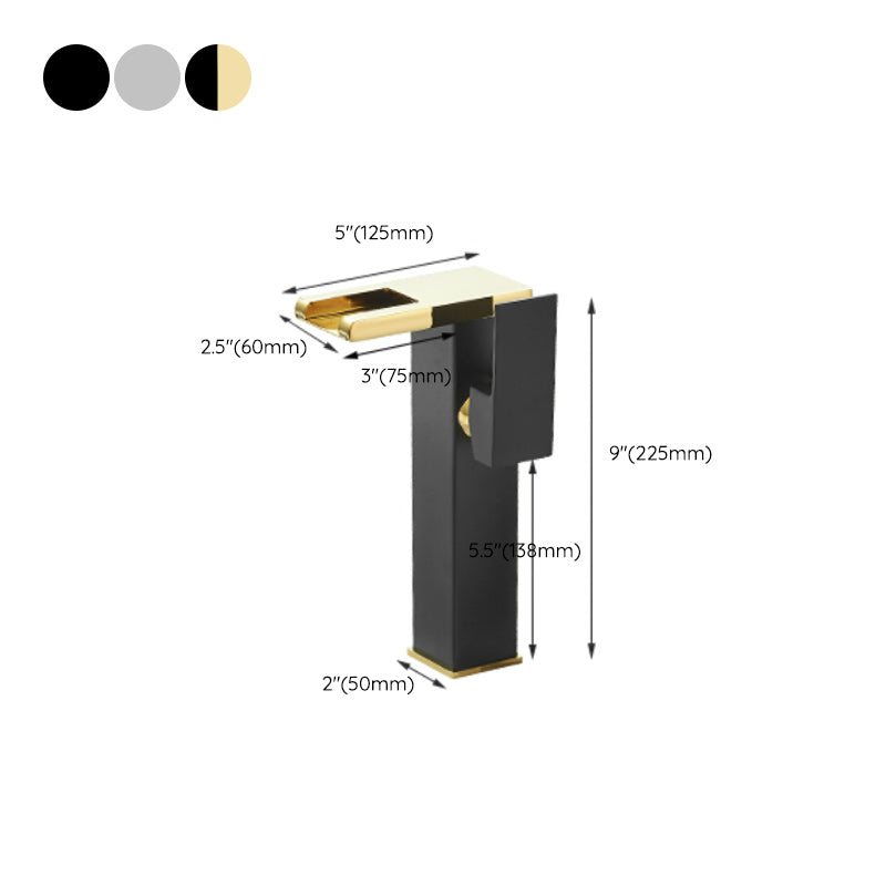 Avtoit | Modern Waterfall Spout Sink Faucet with LED Brass Sink Faucet