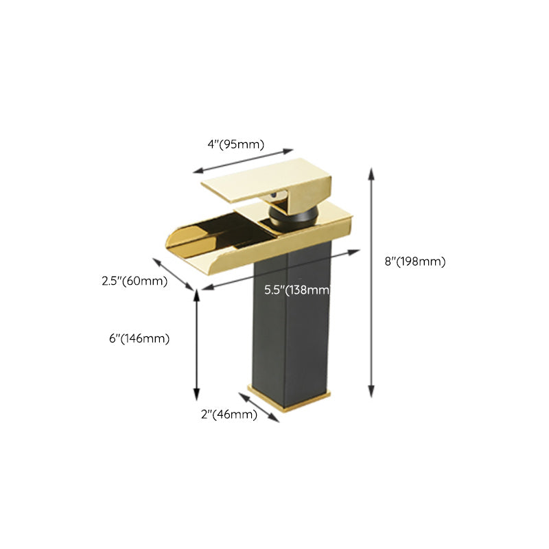 Avtoit | Modern Waterfall Spout Sink Faucet with LED Brass Sink Faucet