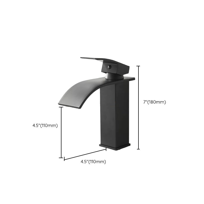 Avtoit | Modern Waterfall Spout Sink Faucet with LED Brass Sink Faucet