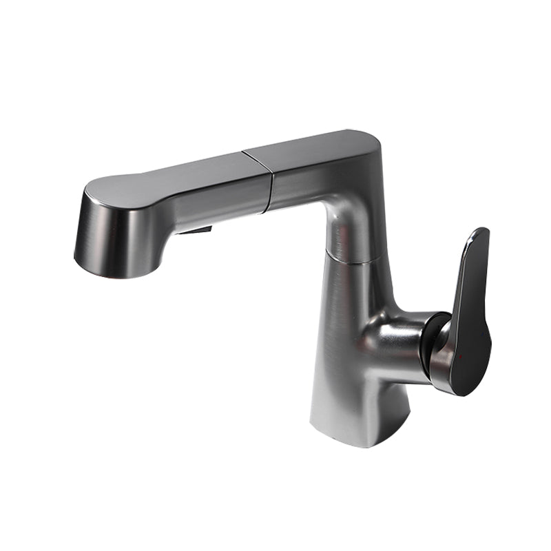 Avtoit | Bathroom vessel faucet high arc three-way spout single-handle faucet with pull-out sprayer