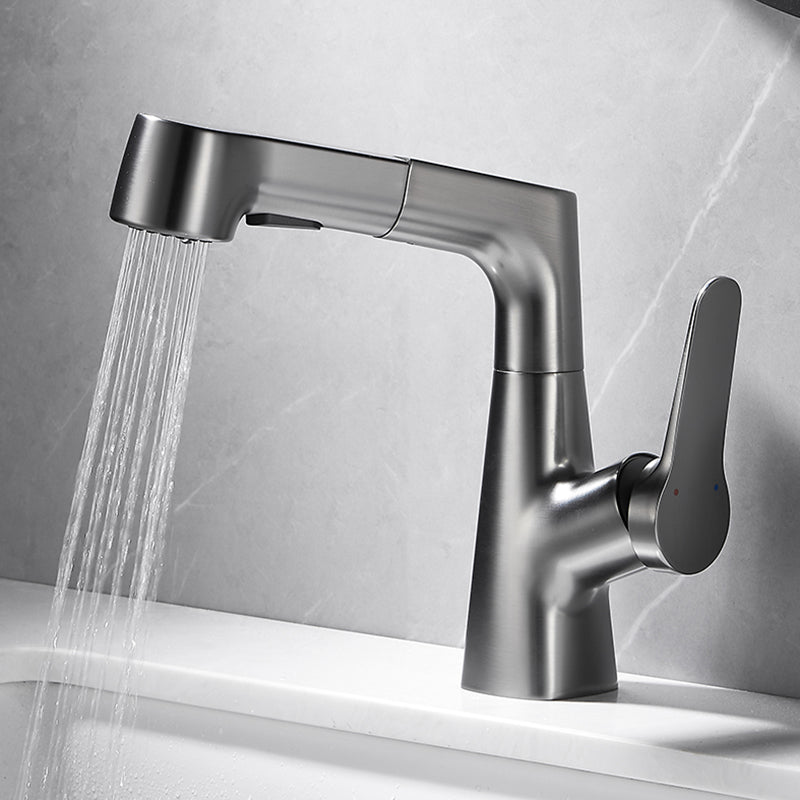 Avtoit | Bathroom vessel faucet high arc three-way spout single-handle faucet with pull-out sprayer