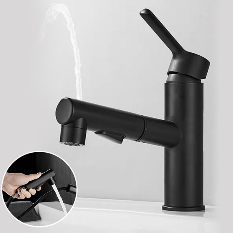 Avtoit | Bathroom vessel faucet high arc three-way spout single-handle faucet with pull-out sprayer