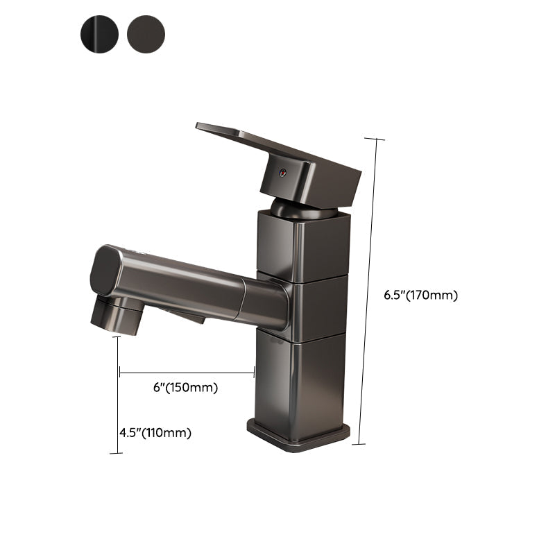 Avtoit | Bathroom vessel faucet high arc three-way spout single-handle faucet with pull-out sprayer