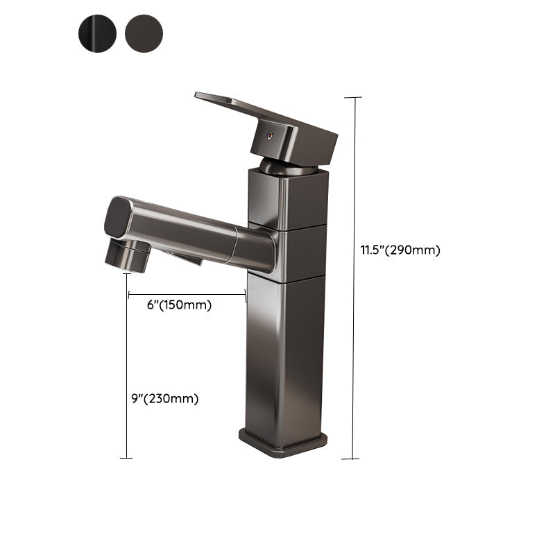 Avtoit | Bathroom vessel faucet high arc three-way spout single-handle faucet with pull-out sprayer