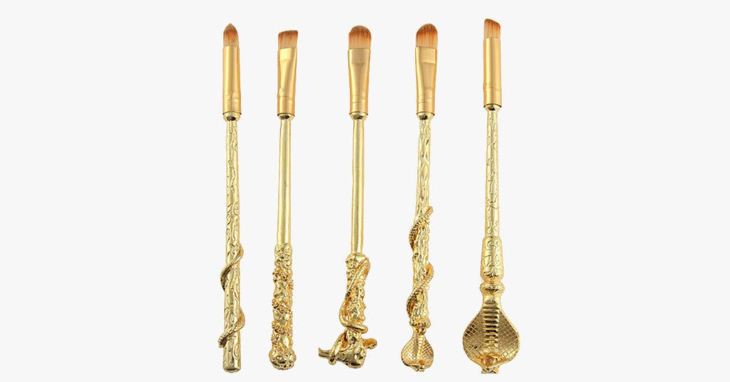 Avtoit | Gold-coated Magic Brush Set with 5 gold-coated eyeshadow brushes - Works wonders on your eyes!