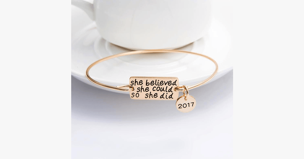 Avtoit | She believed she could, so she did bracelet with 2017 charm