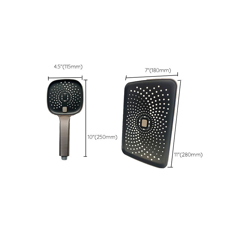 Avtoit | Black Large Shower Head Standard Spray Pattern with Hand Shower