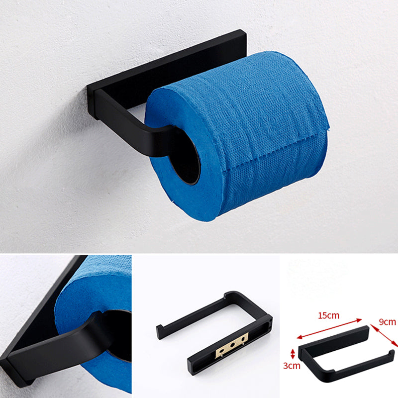 Avtoit | Black Bathroom Accessories Hardware Set with Towel Bar and Bathroom Shelf