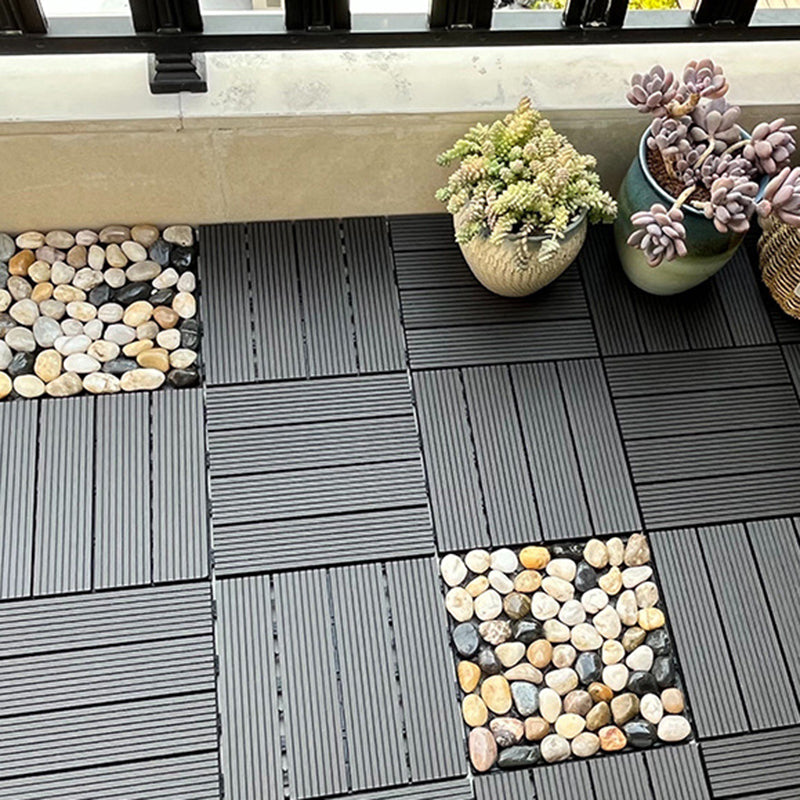 Avtoit | 12" X 12" Deck/Patio floor tiles 4-Slat Square for outdoor patio tiles
