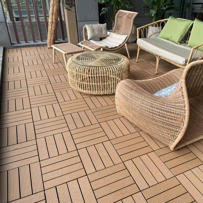 Avtoit | 12" X 12" Deck/Patio floor tiles 4-Slat Square for outdoor patio tiles
