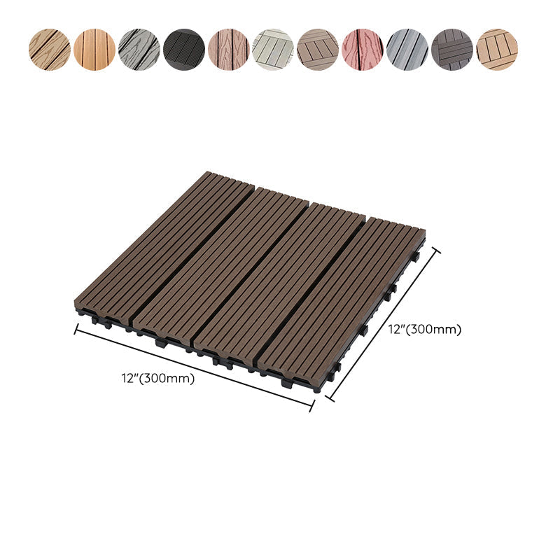 Avtoit | 12" X 12" Deck/Patio floor tiles 4-Slat Square for outdoor patio tiles