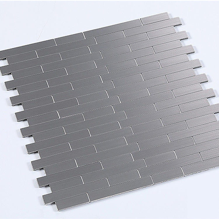 Avtoit | Subway Tile Wallpaper Contemporary Peel and Stick Wall Tile with Metal Look