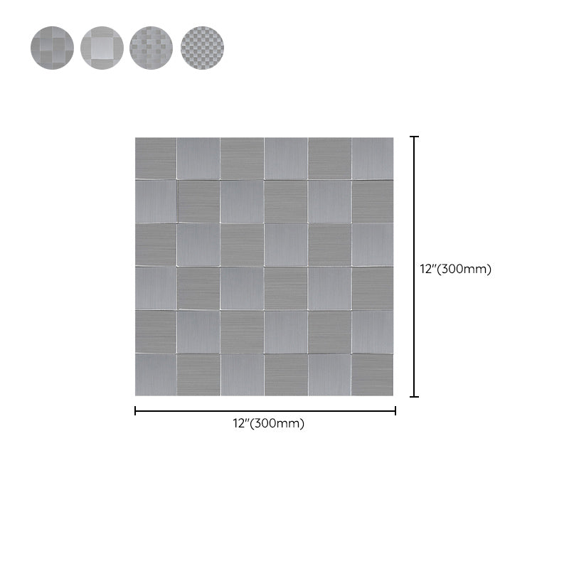 Avtoit | Subway Tile Wallpaper Contemporary Peel and Stick Wall Tile with Metal Look